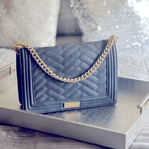 BCBG CHAIN STRAP NAVY BLUE HANDBAG
